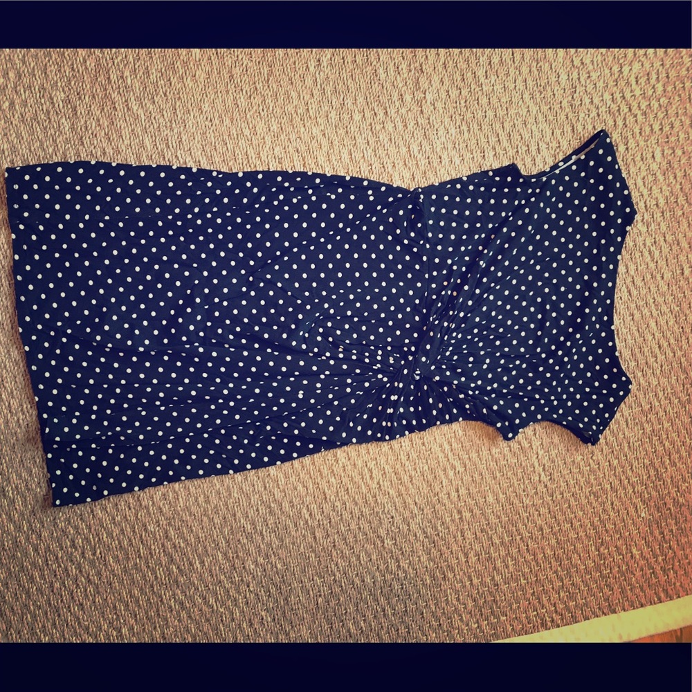 Black and beige polka dot dress